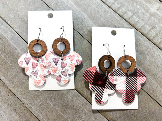 Valentine’s Day Scalloped Earrings